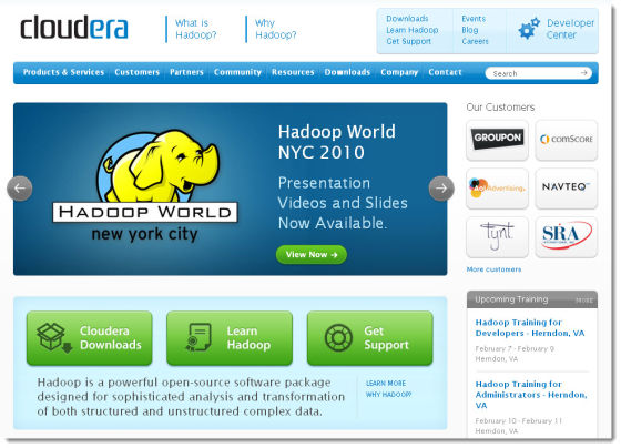 在Hadoop生态系统中,规模最大、知名度最高的公司是Cloudera 在Hadoop生态系统中,规模最大、知名度最高的公司是Cloudera