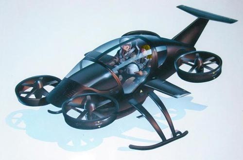 这种飞行汽车能够像直升机那样进行垂直升降，并且能够自动驾驶。