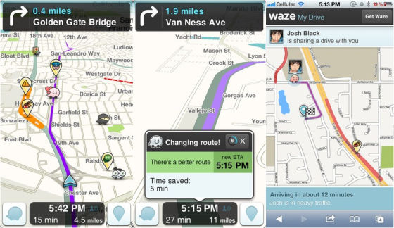 iPhone版Waze截图 iPhone版Waze截图