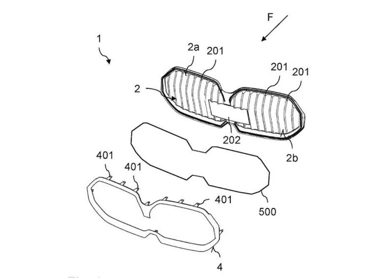 全新宝马7系格栅专利设计图曝光：大鼻孔+眯缝眼