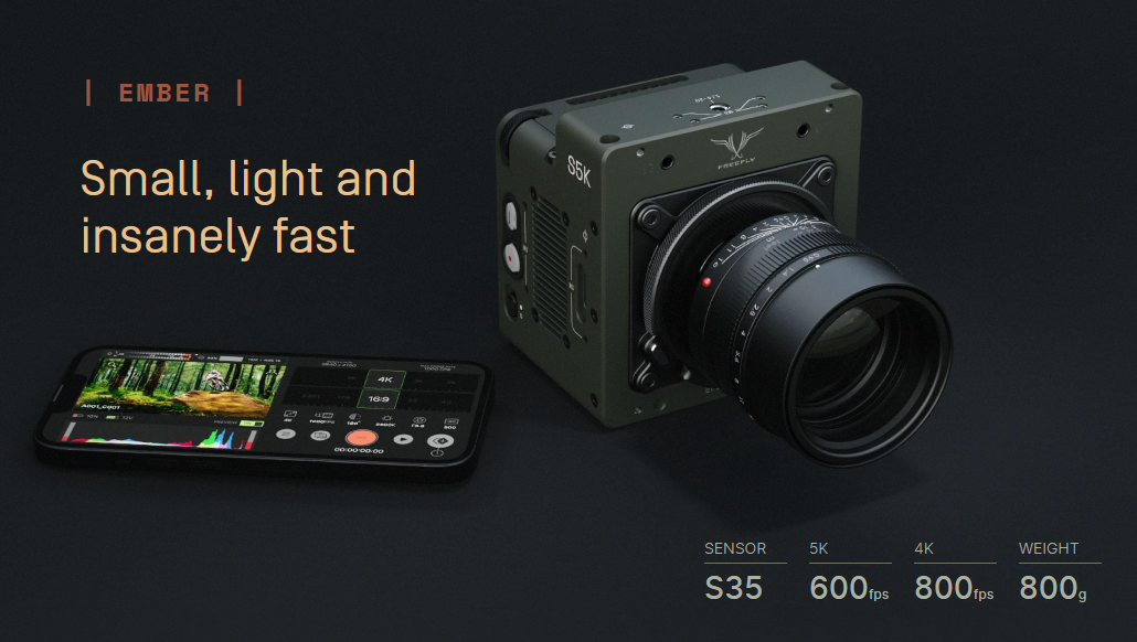 Freefly 推出高速摄影机 EMBER，采用 2100 万像素 S35 CMOS