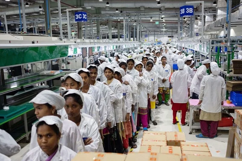 富士康印度iPhone工厂的工人